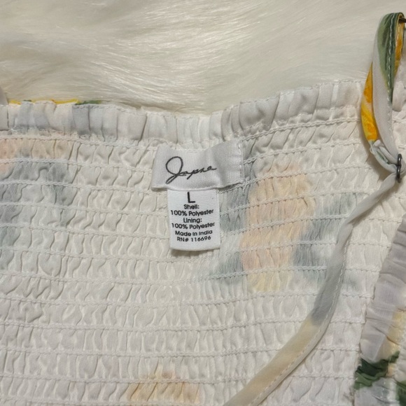 White dress with lemon print Size L. - Picture 9 of 10